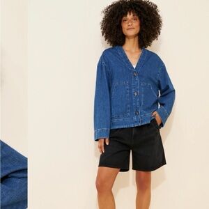 NWOT Free People Mimi Denim Jacket Size XS (oversized)